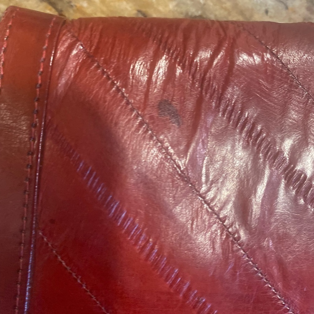 Vintage Eel skin leather clutch bag - Picture 3 of 11